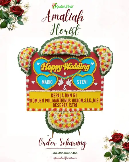 Papan Bunga Pernikahan Garangan
